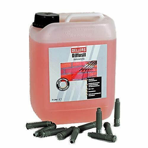 OELLERS Diffusil 5 Liter Horizontalsperre + 10 Injektionspacker | Verkieselung | Bauwerksabdichtung