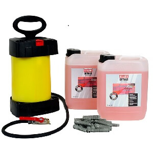 Horizontalsperre Set | 2 x 5 Liter OELLERS Diffusil + Injektionspumpe + Injektionspacker | Injektion